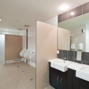 New bathroom facilities were constructed and installed by Hall and Baum, with high quality being the key requirement